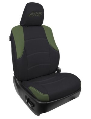 Toyota 4Runner Front Seat Covers - PRP Seats - Black/Olive Green - `11-`24